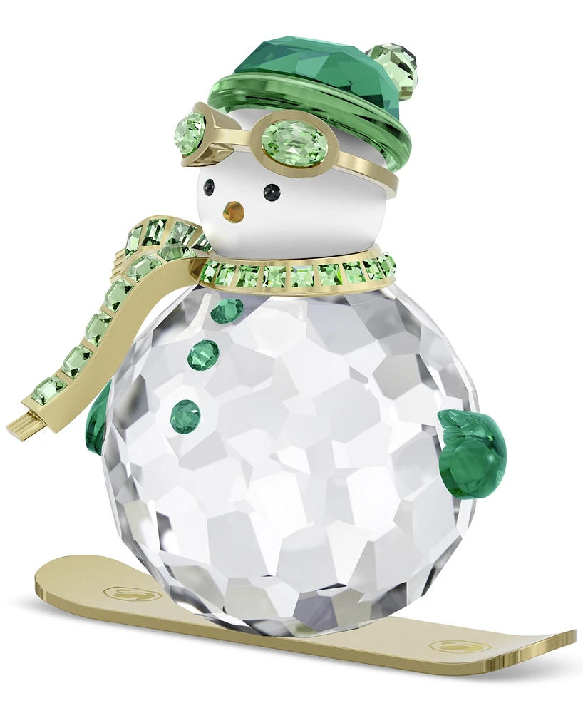 Swarovski Crystal and Gold-Tone Snowman Figurine