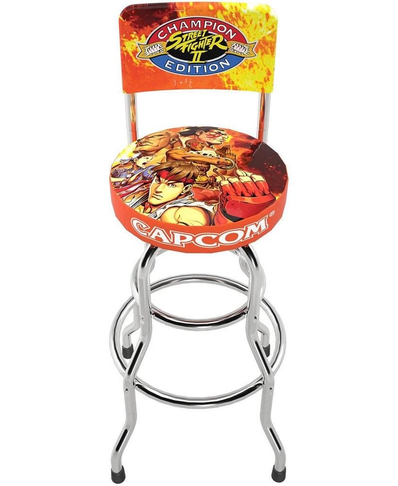 Arcade1Up Street Fighter Ii Highback Swivel Stool