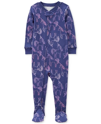 Carter's Baby Boys and Girl 2 Way Zip One-Piece 100% Snug Fit Cotton Footed Pajamas