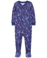 Carter's Baby Boys and Girl 2 Way Zip One-Piece 100% Snug Fit Cotton Footed Pajamas