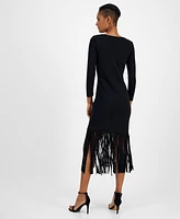 Anne Klein Women's Fringe A-Line Dress