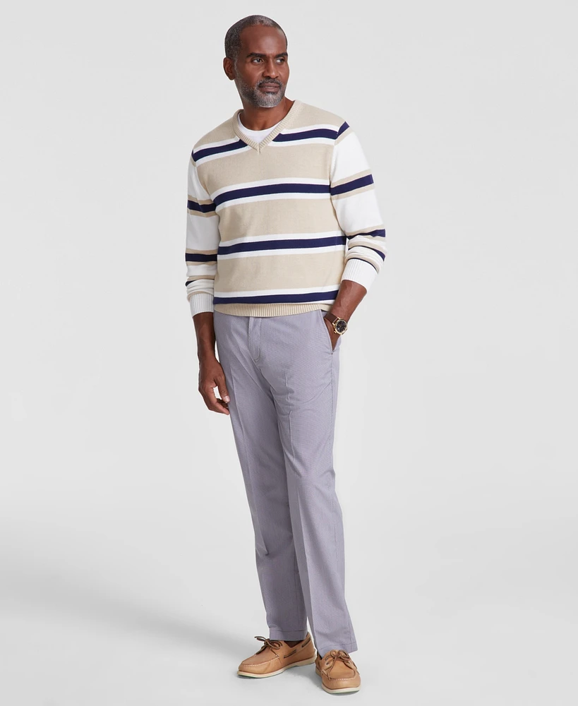 Club Room Men's Mixed Stripe V-Neck Sweater, Created for Macy's