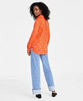 On 34th Womens Crepe Shirt Wide Cuff Jeans Created For Macys