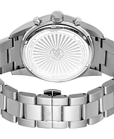 Roberto Cavalli Men's Quartz Silver-tone Stainless Steel Watch 42mm