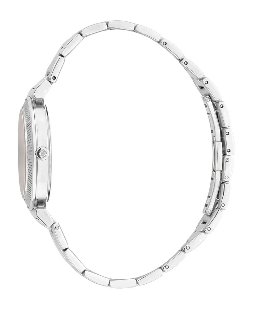 Roberto Cavalli Women's Quartz Silver-tone Stainless Steel Watch 34mm