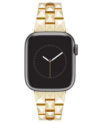 Nine West Women's Gold-Tone Alloy Pyramid Link Bracelet Designed for 38/40/41mm Apple Watch