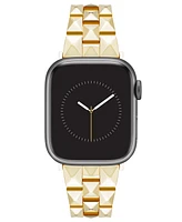 Nine West Women's Gold-Tone Alloy Pyramid Link Bracelet Designed for 38/40/41mm Apple Watch - Gold