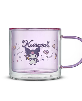 JoyJolt Sanrio Kuromi Double Wall Coffee Mug, Set of 2