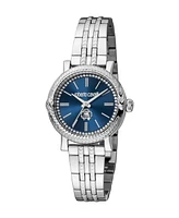 Roberto Cavalli Women's Quartz Silver-tone Stainless Steel Watch 30mm