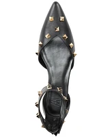 Aaj By Aminah Women's Lennox Studded Ankle-Strap Flats