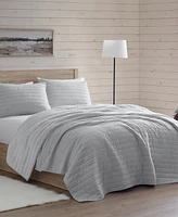 Vcny Home Vera Stripe 3-Piece Quilt Set, Full/Queen