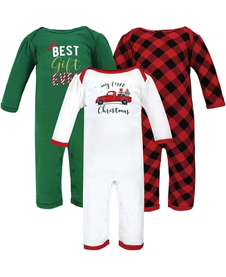 Hudson Baby Baby Girls Hudson Cotton Coveralls, Christmas Gift, 3-6 Months