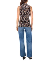 Vince Camuto Women's Floral Faux-Wrap Sleeveless Top