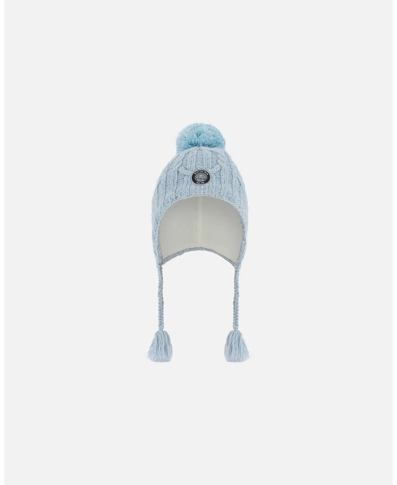 Deux par Girl Peruvian Knit Hat Air Blue - Toddler|Child