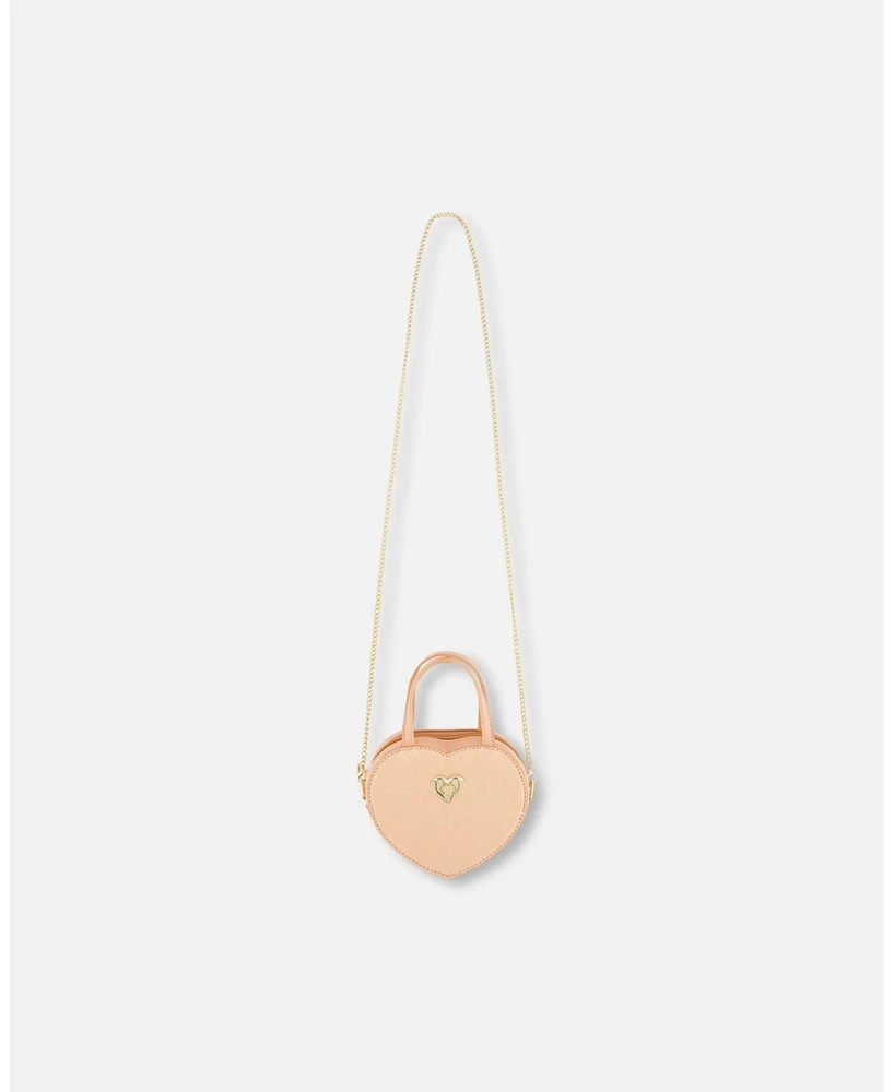 Deux par Deux Girl Pu Heart Bag Light Pink - Toddler|Child