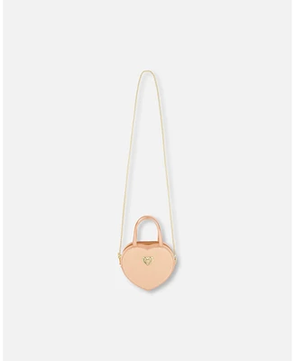 Deux par Deux Girl Pu Heart Bag Light Pink - Toddler|Child