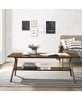 Arona Mid-Century Modern Wood 3 Piece Coffee Table Set