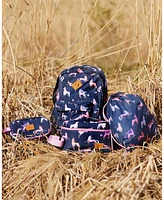 Deux par Deux Girl Pencil Case Navy Printed Unicorn - Toddler|Child