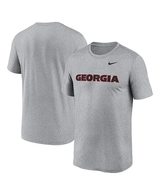 Nike Men's Heather Gray Georgia Bulldogs Primetime Legend Wordmark T-Shirt