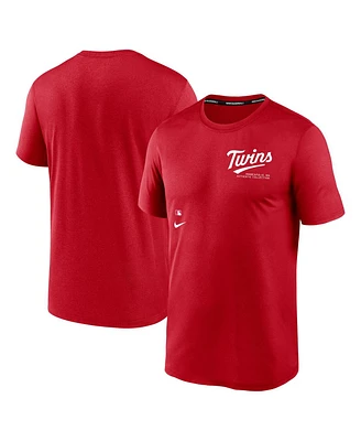 Nike Men's Red Minnesota Twins Authentic Collection Early Work Tri-Blend Performance T-Shirt