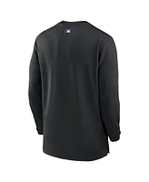 Nike Men's Black Miami Marlins Authentic Collection Game Time Performance Quarter-Zip Top