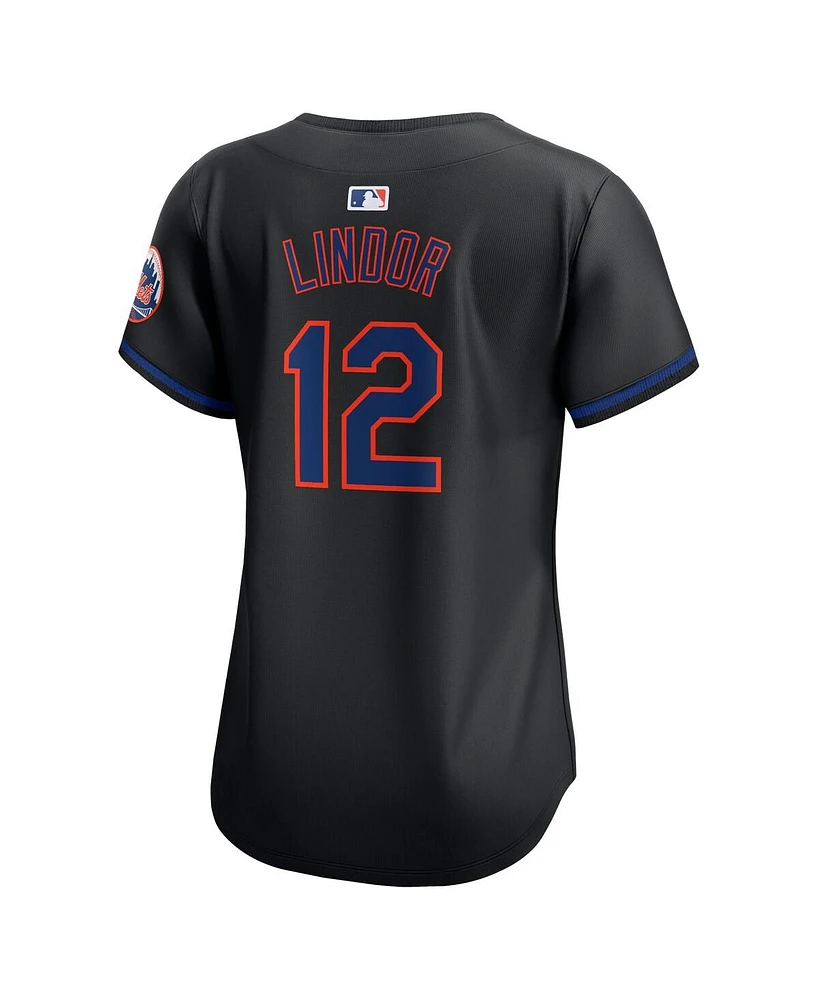 Nike Women's Francisco Lindor Black New York Mets Alternate Limited Player Jersey