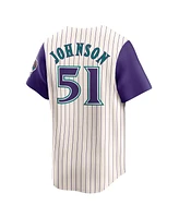 Nike Men's Randy Johnson Cream Arizona Diamondbacks Throwback Cooperstown Collection Limited Jersey