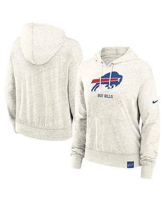 Nike Women's Cream Buffalo Bills Gym vintage-like Logo Pullover Hoodie