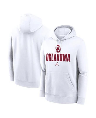 Jordan Men's White Oklahoma Sooners Primetime Club Fleece Pullover Hoodie