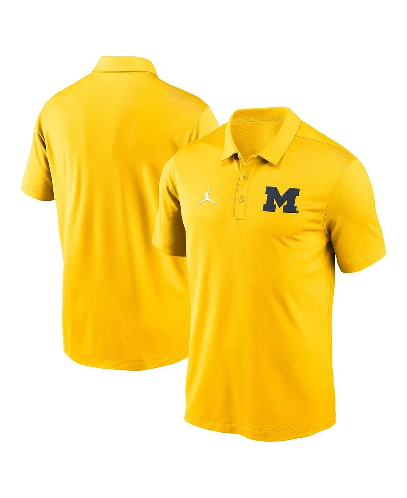 Jordan Men's Maize Michigan Wolverines Primetime Franchise Performance Polo