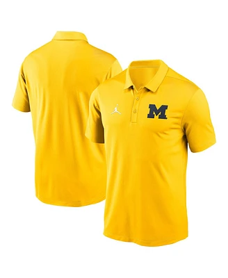 Jordan Men's Maize Michigan Wolverines Primetime Franchise Performance Polo