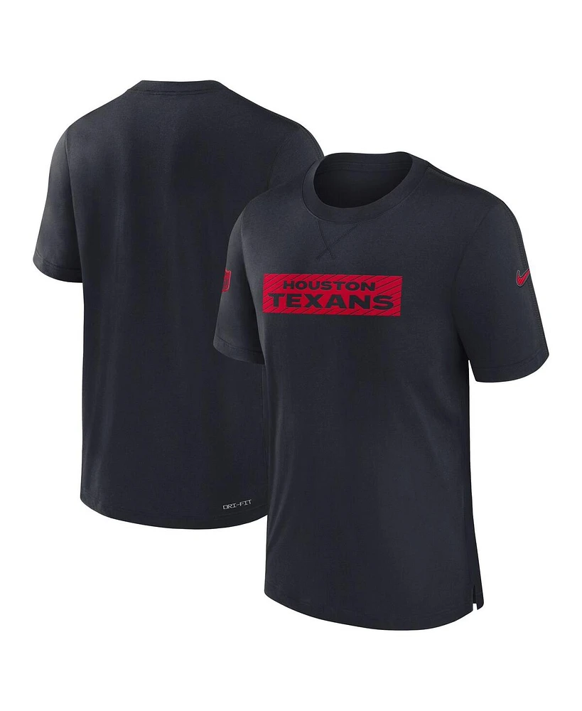 Nike Men's Navy Houston Texans Sideline Player Performance T-Shirt