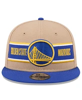 New Era Men's Tan/Royal Golden State Warriors 2024 Nba Draft 9FIFTY Snapback Hat