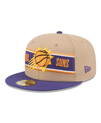 New Era Men's Tan/Purple Phoenix Suns 2024 Nba Draft 59FIFTY Fitted Hat