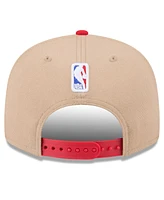 New Era Men's Tan/Red Houston Rockets 2024 Nba Draft 9FIFTY Snapback Hat