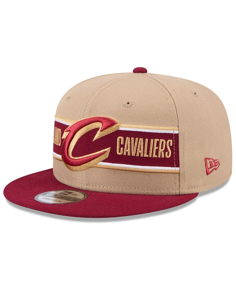 New Era Men's Tan/Wine Cleveland Cavaliers 2024 Nba Draft 9FIFTY Snapback Hat