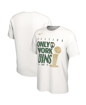 Nike Men's White Boston Celtics 2024 Nba Finals Champions Celebration Parade T-Shirt