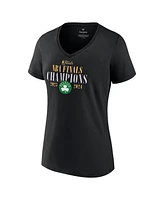 Fanatics Women's Black Boston Celtics 2024 Nba Finals Champions Fade Away Jumper Roster Signature V-Neck T-Shirt