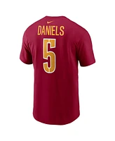 Nike Men's Jayden Daniels Burgundy Washington Commanders 2024 Nfl Draft First Round Pick Name Number T-Shirt