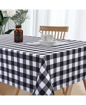 Caromio Buffalo Checkered Print Fabric Tablecloth 57" x 84"