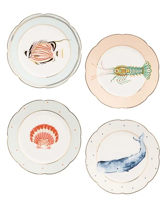 Yvonne Ellen Fishy Tea Plates, Set of 4