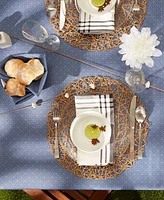 Design Imports Tonal Lattice Print Outdoor Round Tablecloth, 60 Inches