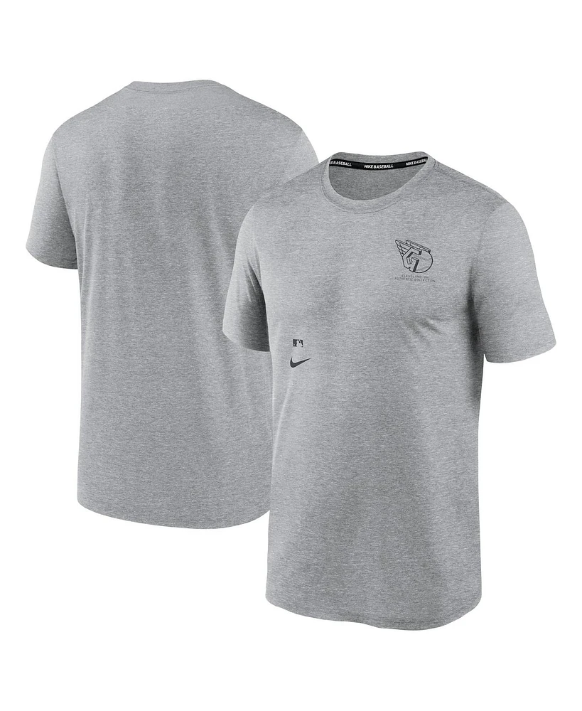 Nike Men's Heather Charcoal Cleveland Guardians Authentic Collection Early Work Tri-Blend Performance T-Shirt