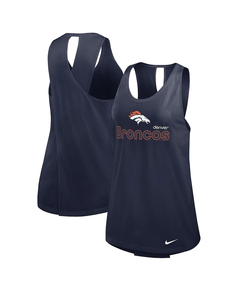 Nike Women's Navy Denver Broncos Performance Tank Top