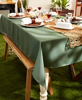 Design Imports Tonal Lattice Print Outdoor Tablecloth, 60x84 Inches
