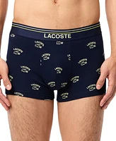 Lacoste Men's Regular-Fit Stretch All-Over Croc Trunk Underwear