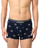 Lacoste Men's Regular-Fit Stretch All-Over Croc Trunk Underwear