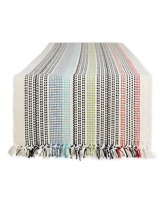 Design Imports Variegated Fringe Table Runner, 13x72 Inches