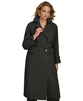 Donna Karan New York Women's Double-Breasted Belted Wrap Coat