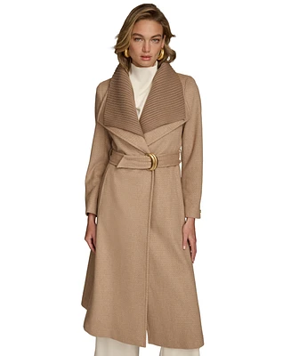 Donna Karan New York Women's Belted Wing-Collar Coat